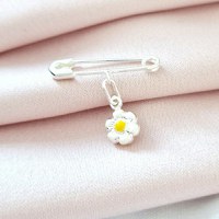 Brosa Ac de siguranta - Charm Floare – Argint 925 - 1