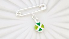 Brosa Ac de siguranta - Charm Trifoi – Argint 925