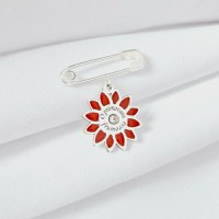 Brosa Ac de siguranta - Floare de Primavara – Argint 925 - Cristal Swarovski - 1