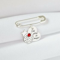 Brosa Ac de siguranta - Magie de Mamaruta – Argint 925 - Cristal Swarovski - 1