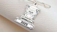 Brosa Bufnita cu Toca si Carti din Argint 925 - Chic Bijoux