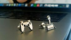 Cercei asimetrici Joy Stick si Maneta din Argint 925 cu inchidere surub
