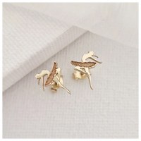 Cercei Balerina - Aur Galben 14K - Inchizatoare surub - 1