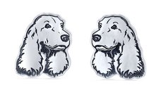Cercei Cocker Spaniel din argint 925, cu inchidere cu surub