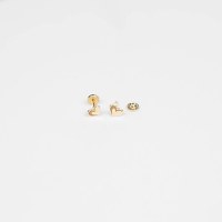 Cercei copii/bebe - Model inima - Aur Galben 14K - Inchizatoare sigura si confortabila cu filet - 1