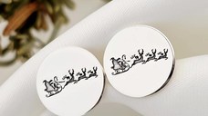 Cercei Craciun - Sania mosului - Argint 925, surub