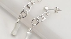 Cercei Curgatori cu Pietre Bambus – Argint 925