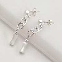 Cercei Curgatori cu Pietre Bambus – Argint 925 - 1