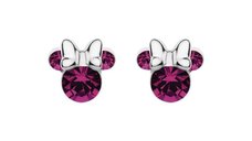 Cercei Disney Birthday Minnie Mouse luna Februarie - Argint 925 si Cristal