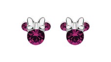 Cercei Disney Birthday Minnie Mouse luna Februarie - Argint 925 si Cristal