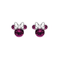 Cercei Disney Birthday Minnie Mouse luna Februarie - Argint 925 si Cristal - 1