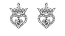 Cercei Disney coroana Princess - Argint 925 si Cubic Zirconia si Cristale