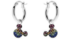 Cercei Disney cu pandantiv Mickey Mouse - Argint 925 si Cubic Zirconia Colorate