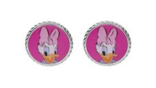 Cercei Disney cu poza color Daisy Duck - Argint 925