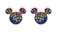 Cercei Disney Mickey Mouse din Argint 925 cu Zirconii Colorate