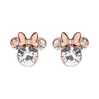 Cercei Disney Minnie Mouse - Argint 925 placat cu Aur Roz si Cristal - 1
