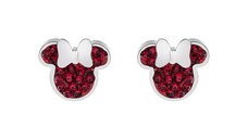 Cercei Disney Minnie Mouse - Otel Medical Inoxidabil si Cristale Rosii