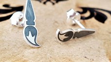 Cercei Pensula pictor - Argint 925, surub