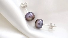Cercei Perlati – Picaturi Mov de Visare - Argint 925