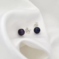 Cercei Perlati – Picaturi Negre de Mister - Argint 925 - 1