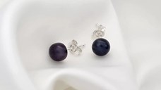 Cercei Perlati – Picaturi Negre de Mister - Argint 925