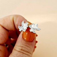 Cercei Porumbei cu panglica personalizata My baby - Argint 925 - 1