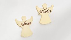 Cercei - Silueta ingeras - Argint 925 placat cu Aur 18K