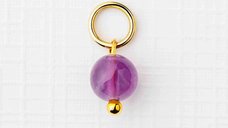 Charm ELM - Ametist in Argint 925 cu Placare de Aur Galben 18K