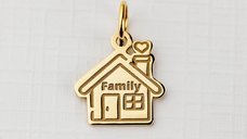 Charm ELM Casa Family - Argint 925 cu Placare Aur Galben 18K
