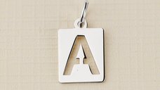 Charm ELM cu Initiala - Bijuterie din Argint 925