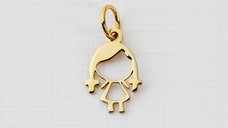Charm ELM Fetita - Argint 925 cu Placaj de Aur Galben 18K