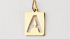 Charm ELM - Initiala Personalizata - Argint 925 cu Placaj de Aur Galben 18K