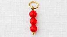Charm ELM - Sirag Coral Fatetat 3 - Argint 925 Placat cu Aur Galben 18K