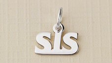 Charm ELM Sis din argint 925, cu text personalizat
