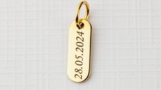 Charm ELM - Tag din Argint 925 cu Placaj de Aur Galben 18K