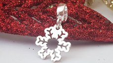 Charm personalizat Craciun - Fulg de nea - Argint 925