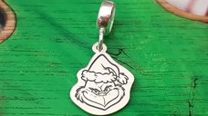 Charm personalizat Craciun - Grinch - Argint 925