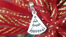 Charm personalizat Craciun - O brad frumos - Argint 925