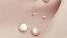 Choker Drop cu perle aplatizate si bilute din Argint 925