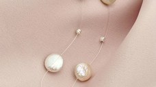 Choker Drop cu perle aplatizate si bilute din Argint 925