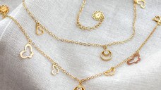 Colier colectia Fairyland - Gracious dance - Argint 925 placat cu Aur Galben si Roz 18K