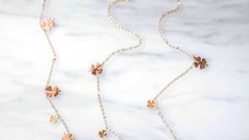 Colier colectia Fairyland - Lucky clover - Argint 925 placat cu Aur Galben si Roz 18K