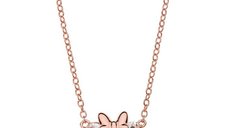 Colier Disney Minnie Mouse - Argint 925 placat cu Aur Roz si Cristal