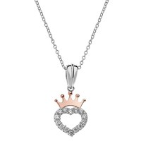 Colier Disney simbol coroana Princess - Argint 925 si Cubic Zirconia - 1