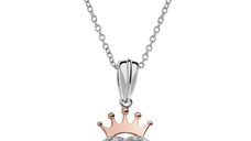 Colier Disney simbol coroana Princess - Argint 925 si Cubic Zirconia