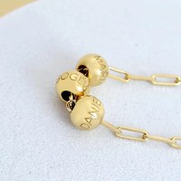 Colier Legaturi Pretioase - 3 bilute personalizate cu nume - Lantisor cu zale dreptunghiulare - Argint 925 placat cu Aur Galben 18K - 1