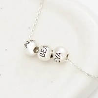 Colier Legaturi Pretioase - 3 bilute personalizate cu nume - Lantisor Forzatina- Argint 925 - 1