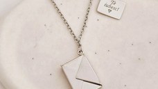 Colier You\'ve got mail - Plic și mesaj secret - Argint 925 Rodiat