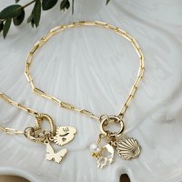 ELM-Origin – Brățară bază MINI PAPERCLIP – Argint placat cu Aur Galben 18K - 1