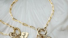 ELM-Origin – Brățară bază MINI PAPERCLIP – Argint placat cu Aur Galben 18K